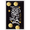 Happy birhday met gouden ballonnen Happy birhday met gouden ballonnen