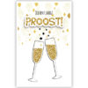 Proost en glazen met gouden inhoud Proost en glazen met gouden inhoud