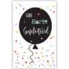 Cadeau-envelop. Zwarte ballonnen en stippen Cadeau-envelop. Zwarte ballonnen en stippen