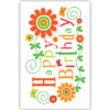 Oranje bloemen en Happy Birthday Oranje bloemen en Happy Birthday