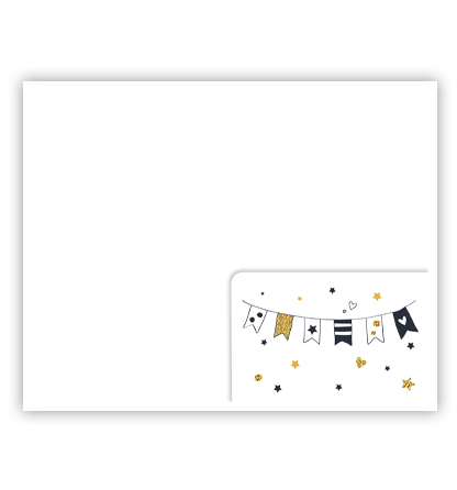 Cadeau-envelop. Ballonnen in goud en zwart Cadeau-envelop. Ballonnen in goud en zwart
