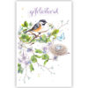 Vogel op takken met bloemen Vogel op takken met bloemen