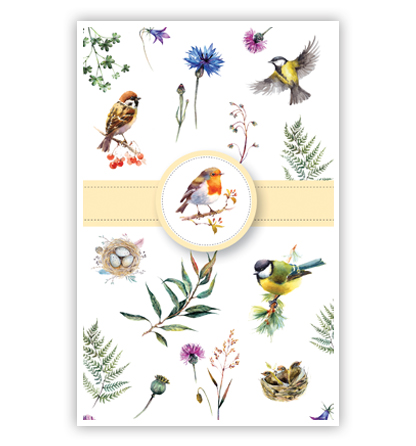 Vogels, takken en bloemen Vogels, takken en bloemen