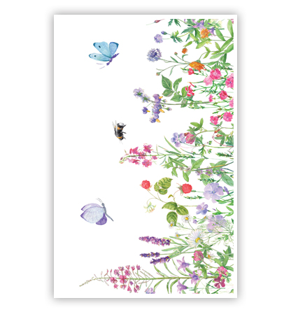 Veldbloemen in vlinders en een bij Veldbloemen in vlinders en een bij