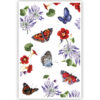 Vlinders, rode en lila bloemen Vlinders, rode en lila bloemen