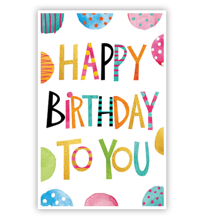 Happy birthday en cirkels
