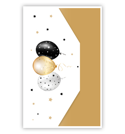 Cadeau-envelop: Hiep, hiep Hoera met ballonnen Cadeau-envelop: Hiep, hiep Hoera met ballonnen