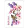 Musjes op roze en lila bloemen Musjes op roze en lila bloemen