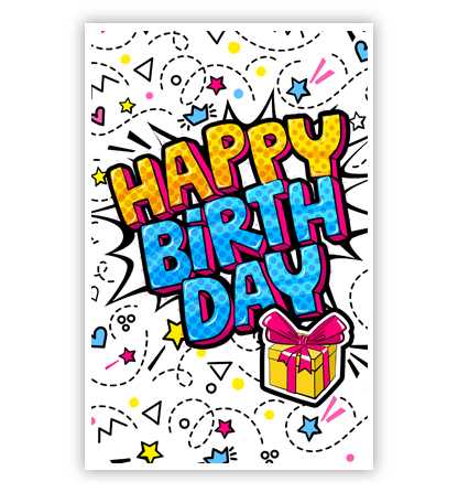 Happy birthday met cadeau Happy birthday met cadeau