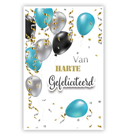 Blauwe, zilveren en zwarte ballonnen Blauwe, zilveren en zwarte ballonnen