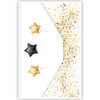 Cadeau-envelop. Gouden en zwarte sterren Cadeau-envelop. Gouden en zwarte sterren