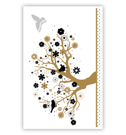 Boom met bloemen en vogels Boom met bloemen en vogels