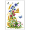 Bloemen met vlinder en vogels Bloemen met vlinder en vogels