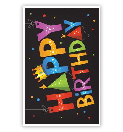 Cadeau-envelop. Happy Birthday aan lijntjes Cadeau-envelop. Happy Birthday aan lijntjes