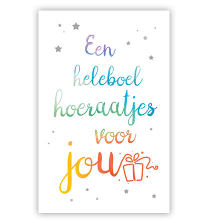 Een heleboel hoeraatjes voor jou Een heleboel hoeraatjes voor jou