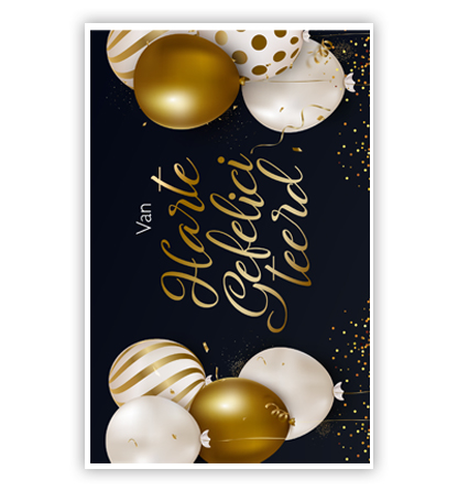 Gouden en witte ballonnen op zwart Gouden en witte ballonnen op zwart
