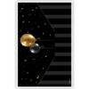 Cadeau-envelop. Gouden en zwarte ballonnen op zwart Cadeau-envelop. Gouden en zwarte ballonnen op zwart