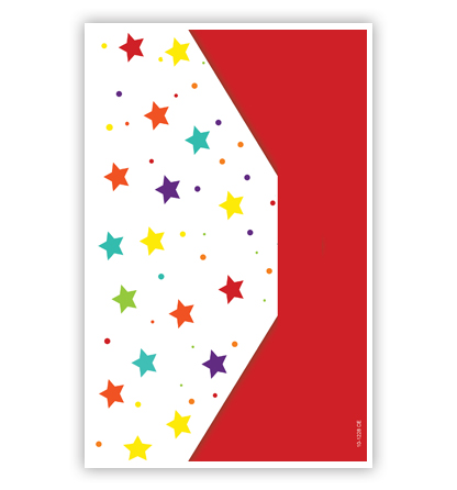 Cadeau-envelop. Happy birthday en sterren Cadeau-envelop. Happy birthday en sterren