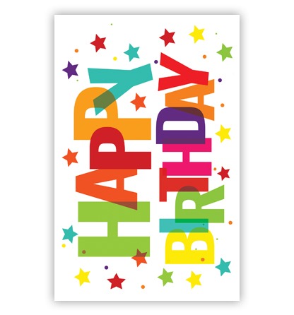 Cadeau-envelop. Happy birthday en sterren Cadeau-envelop. Happy birthday en sterren