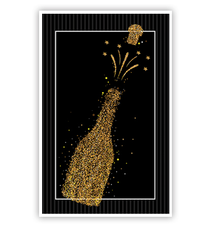 Champagne in gouden stippen Champagne in gouden stippen