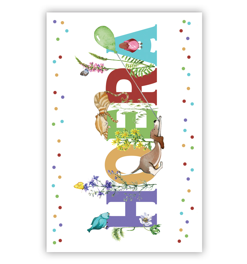 Cadeau-envelop: Hoera met dieren Cadeau-envelop: Hoera met dieren
