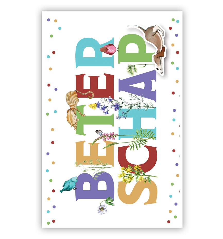 Letters met bloemen en dieren
