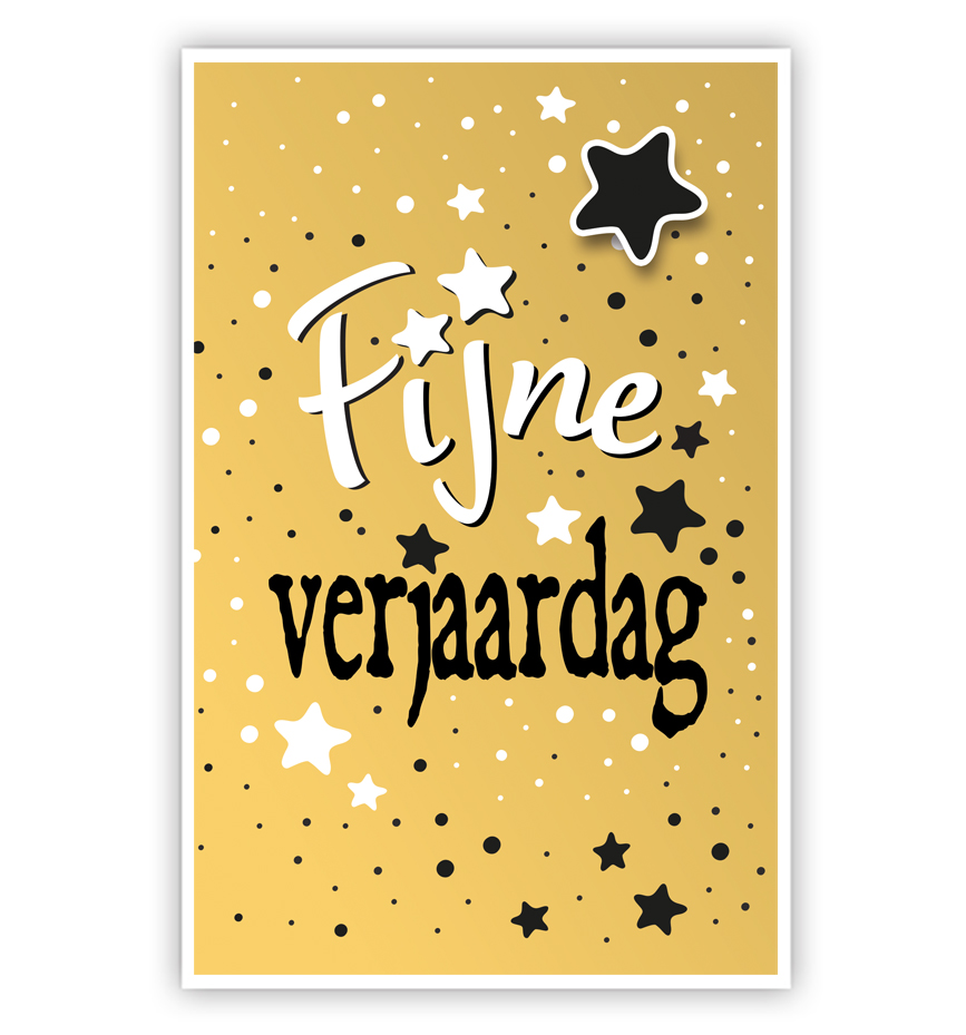 Fijne verjaardag met sterren Fijne verjaardag met sterren