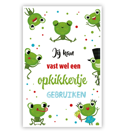 Budgetkaart: Zeven kikkers en stippen Budgetkaart: Zeven kikkers en stippen