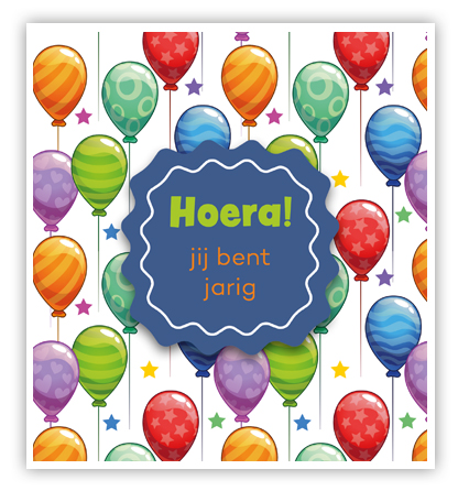 Vierkant: Ballonnen in verschillende kleuren Vierkant: Ballonnen in verschillende kleuren