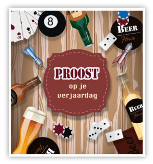 Vierkant: Café items op hout