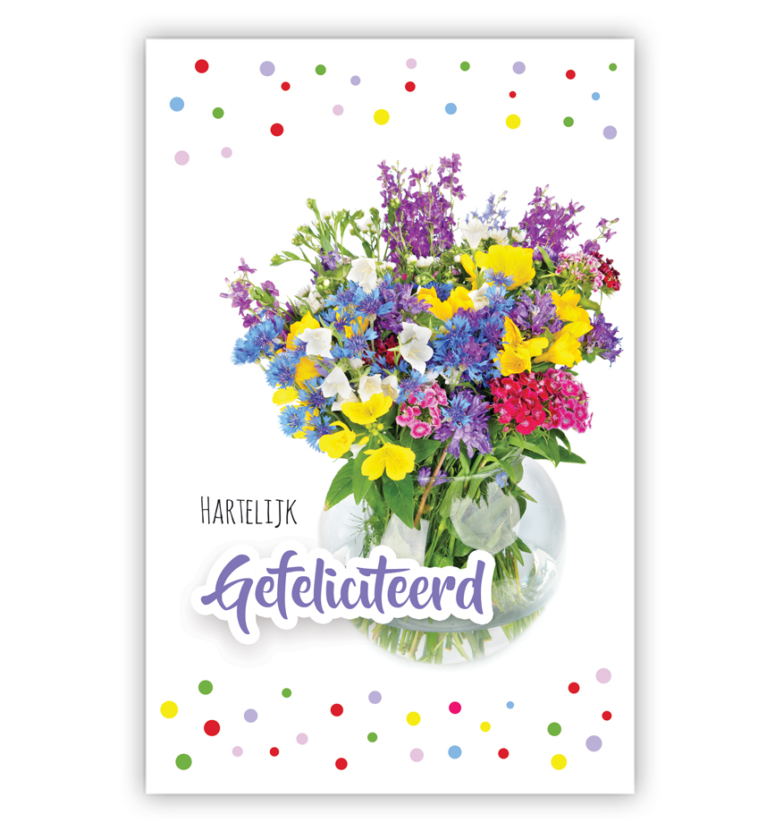 Boeket bloemen in vaas